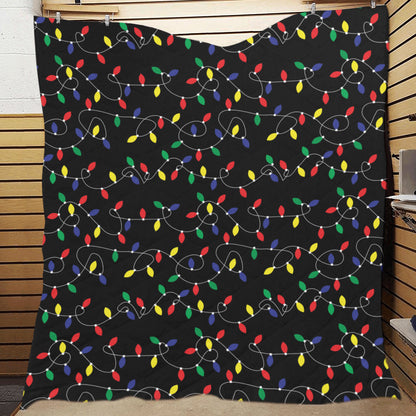 Christmas Light Pattern Print Design 04 Premium Quilt