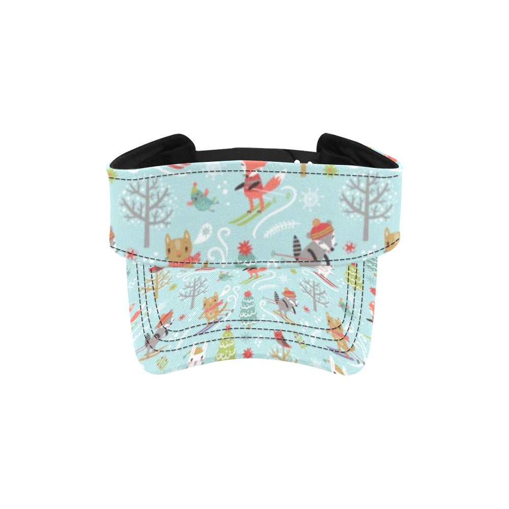 Ski Fox Cute Print Design LKS303 Unisex Sun Visor