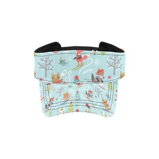 Ski Fox Cute Print Design LKS303 Unisex Sun Visor