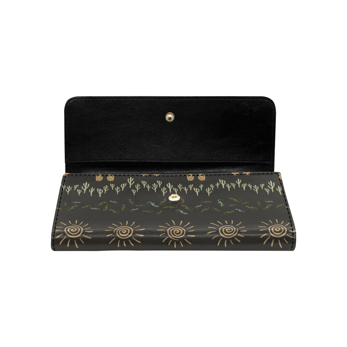 Mayan Pattern Print Design 04 Women's Trifold Wallet