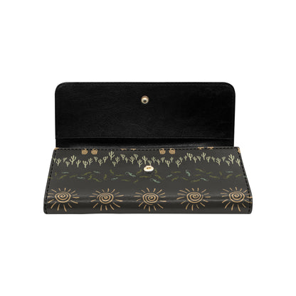 Mayan Pattern Print Design 04 Women's Trifold Wallet