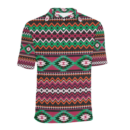 Mexican Pattern Print Design 01 Men Polo Shirt