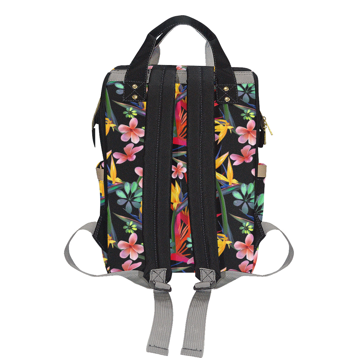 Tropical Flower Pattern Print Design TF015 Diaper Bag Backpack