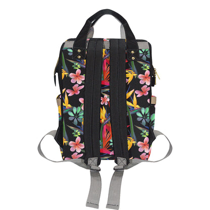 Tropical Flower Pattern Print Design TF015 Diaper Bag Backpack