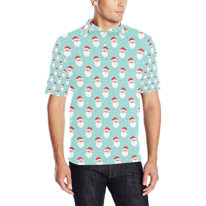 Santa Print Design LKS308 Men Polo Shirt