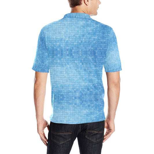 Swimming Pool Print Design LKS302 Men Polo Shirt
