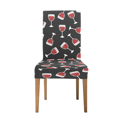 Wine Glass Print Design LKS303 Dining Chair Slipcover