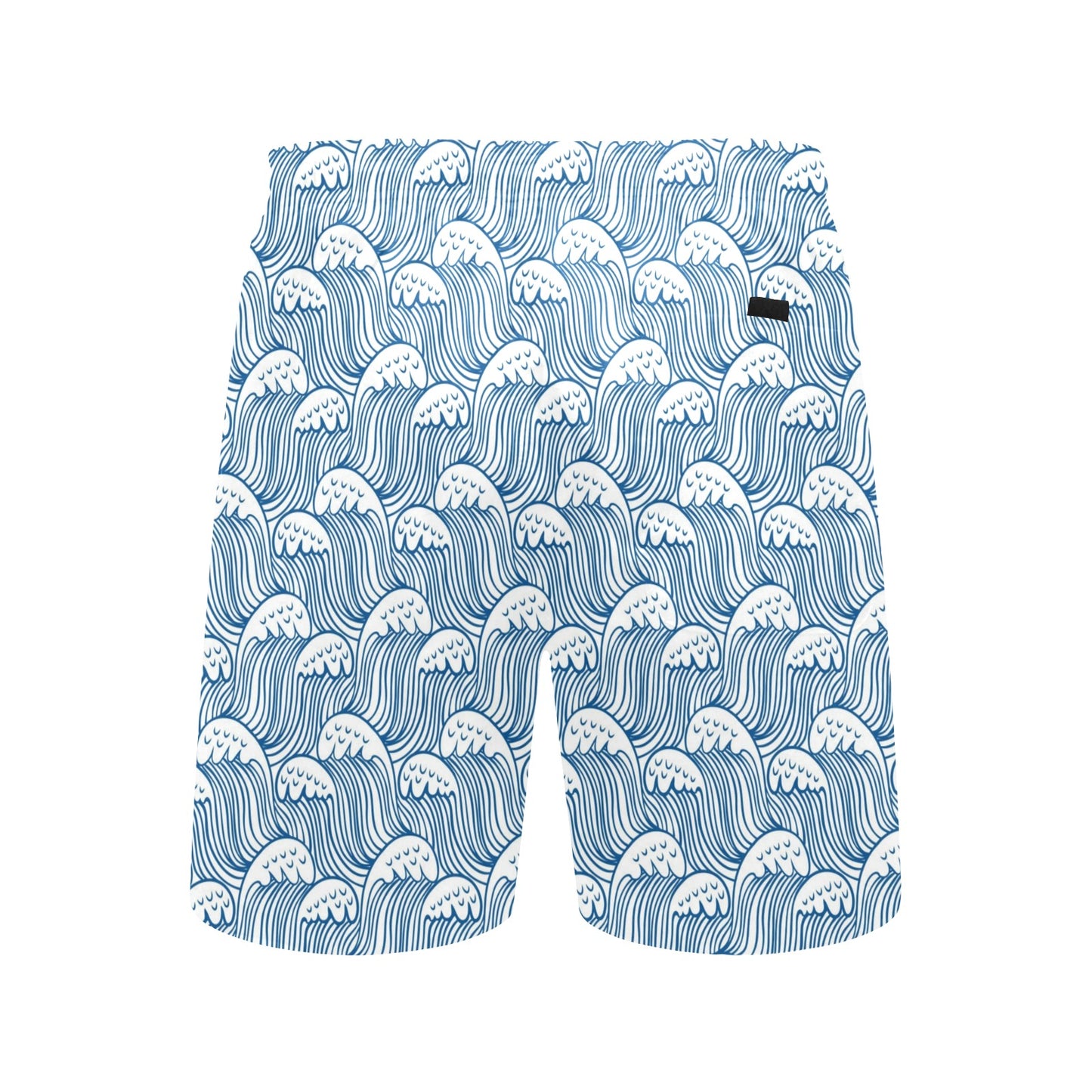 Wave Print Design LKS306 Men's Swim Trunks Beach Shorts