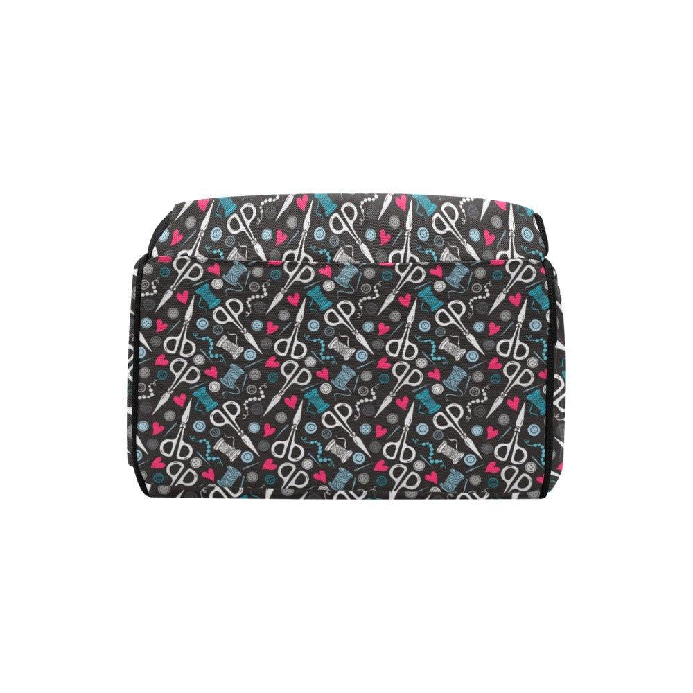 Sewing Equipment Print Design LKS305 Diaper Bag Backpack