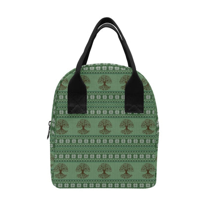 Tree Of Life Knit Style Print Design LKS301 Insulated Lunch Bag
