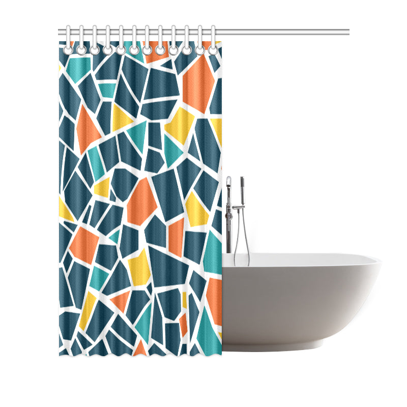 Mosaic Pattern Print Design 02 Shower Curtain
