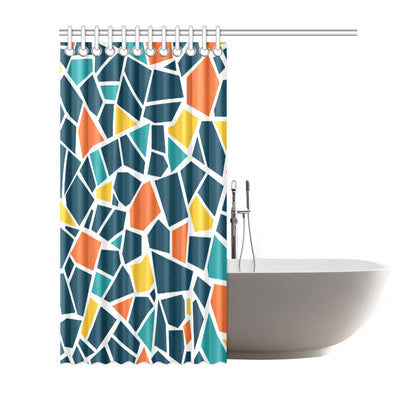 Mosaic Pattern Print Design 02 Shower Curtain