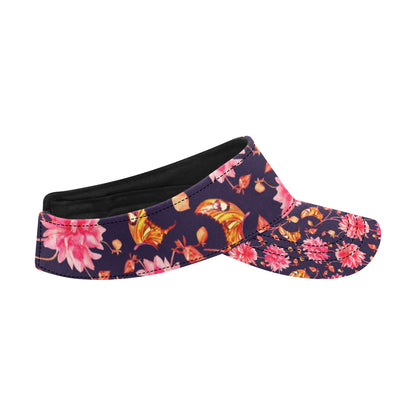 Dahlia Pattern Print Design DH03 Unisex Sun Visor