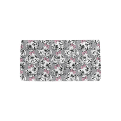 Maltese Pattern Print Design 01 Women's Trifold Wallet