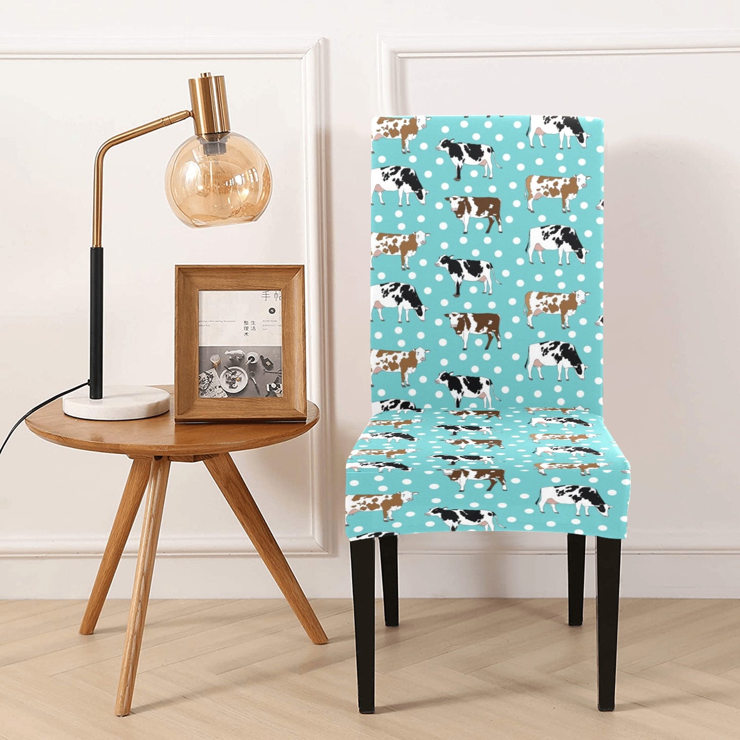 Cattle Print Design LKS405 Dining Chair Slipcover