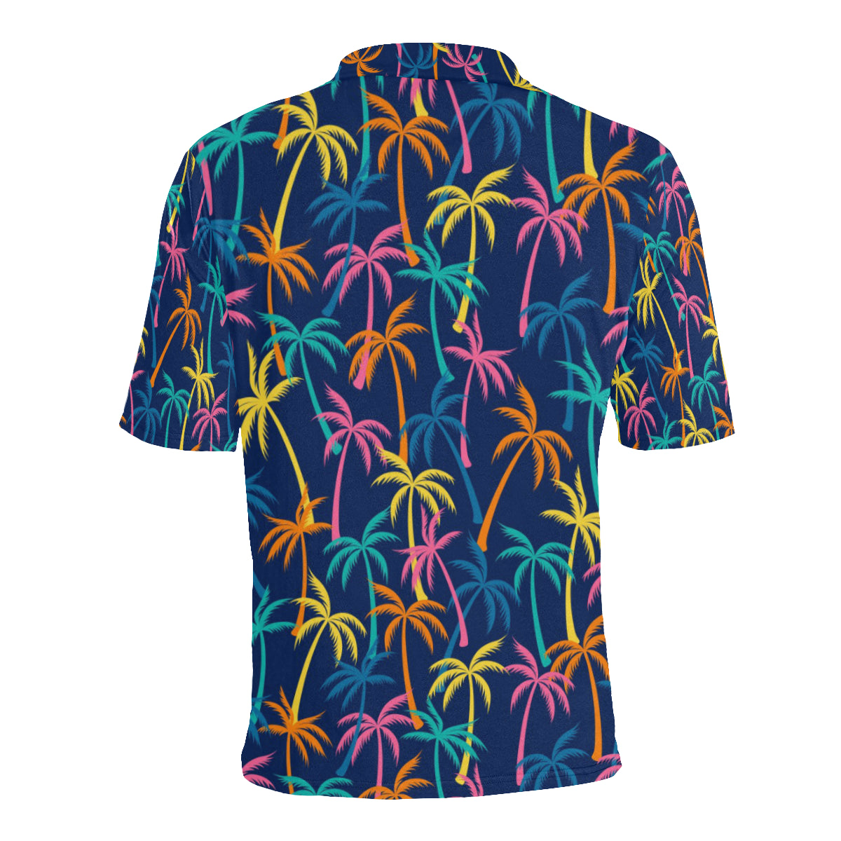 Palm Tree Pattern Print Design PT013 Men Polo Shirt