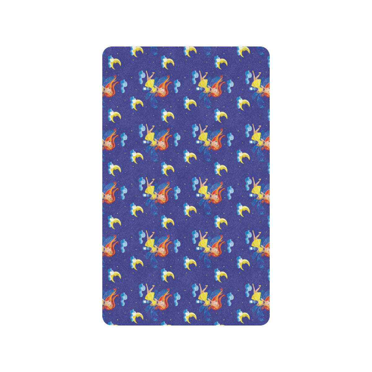 Fairy with Moon Print Pattern Rubber Doormat