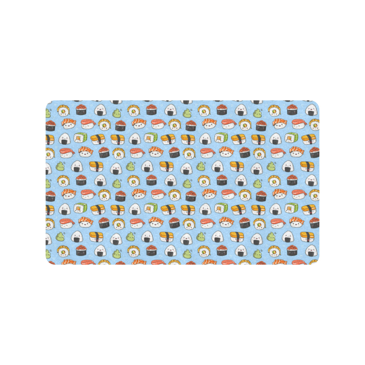 Sushi Cartoon Design Rubber Doormat