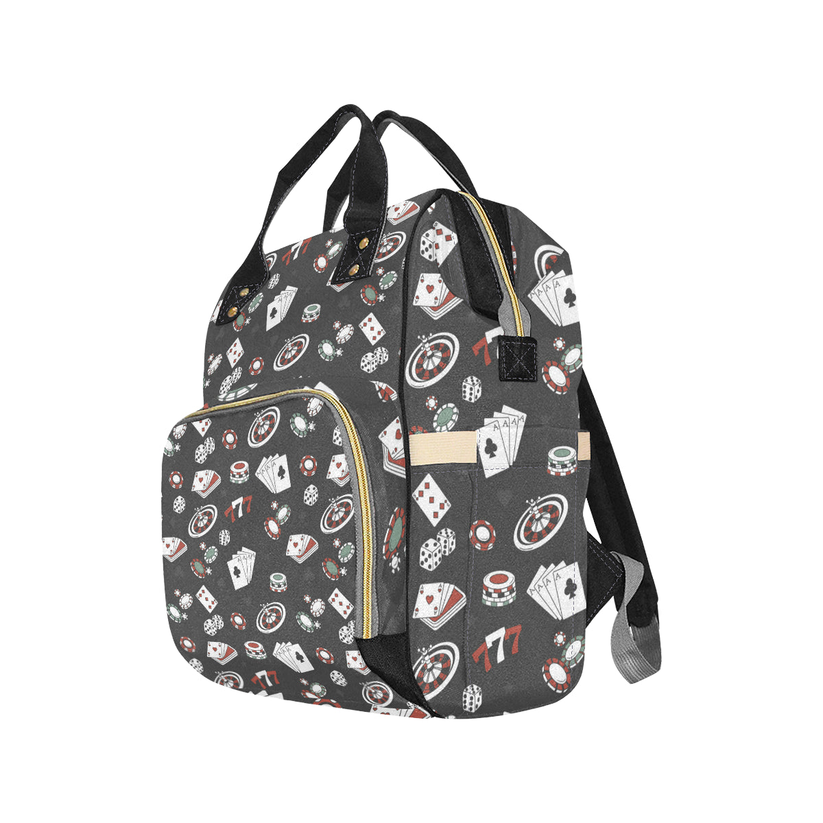 Casino Pattern Print Design 02 Diaper Bag Backpack