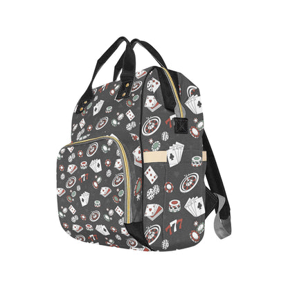 Casino Pattern Print Design 02 Diaper Bag Backpack