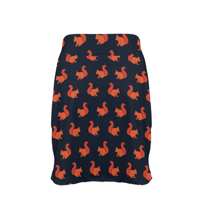Squirrel Print Design LKS306 17" Golf & Pickleball Skort with Pockets