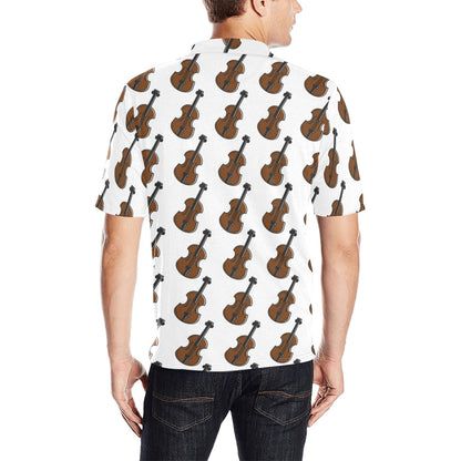 Violin Print Design LKS405 Men Polo Shirt