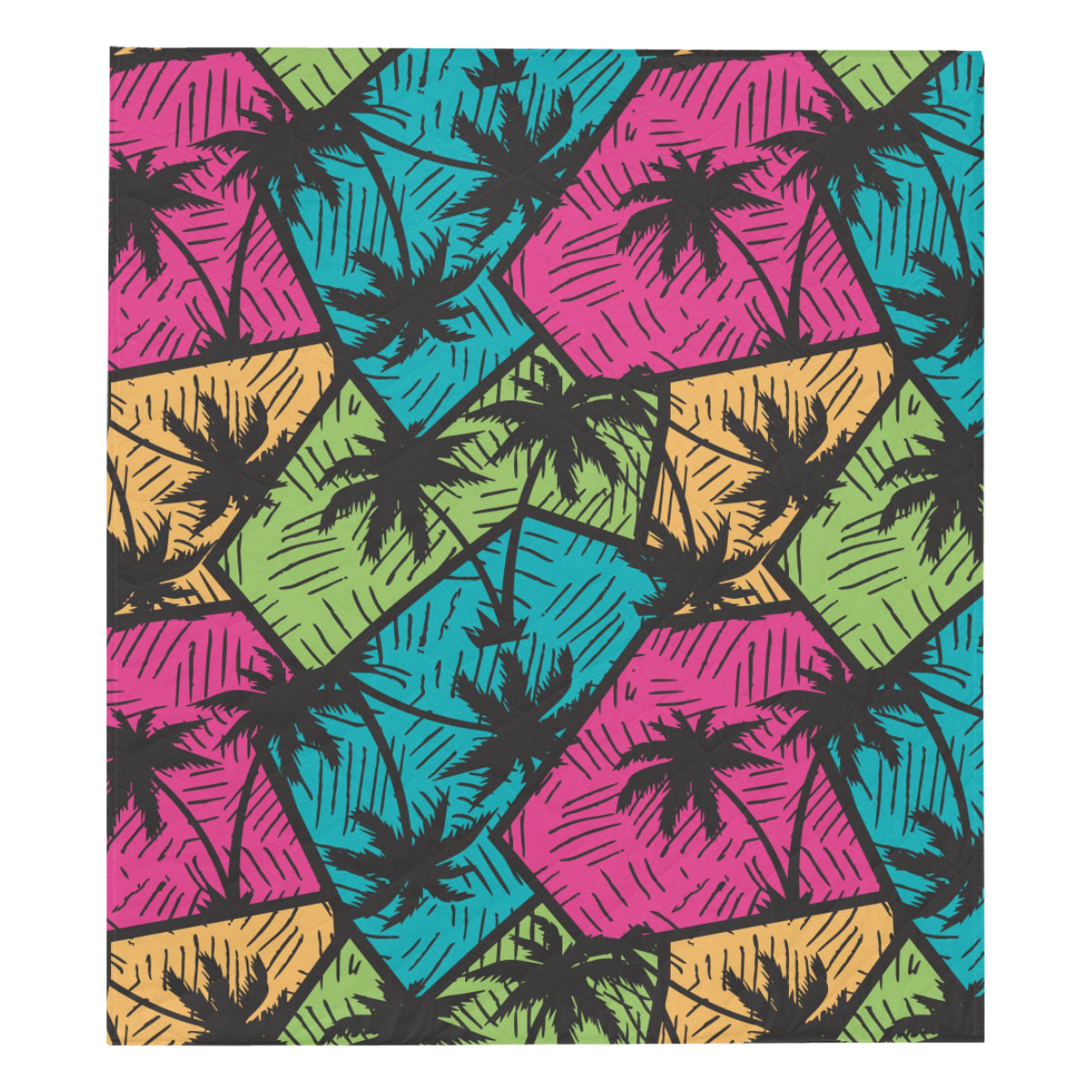 Palm Tree Pattern Print Design PT09 Premium Quilt