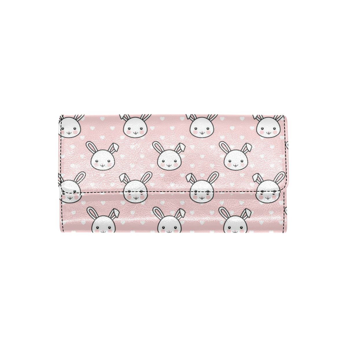 Rabbit Pattern Print Design RB02 Women's Trifold Wallet