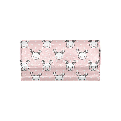 Rabbit Pattern Print Design RB02 Women's Trifold Wallet