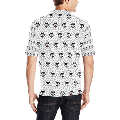 Siberian Huskies Print Design LKS305 Men Polo Shirt