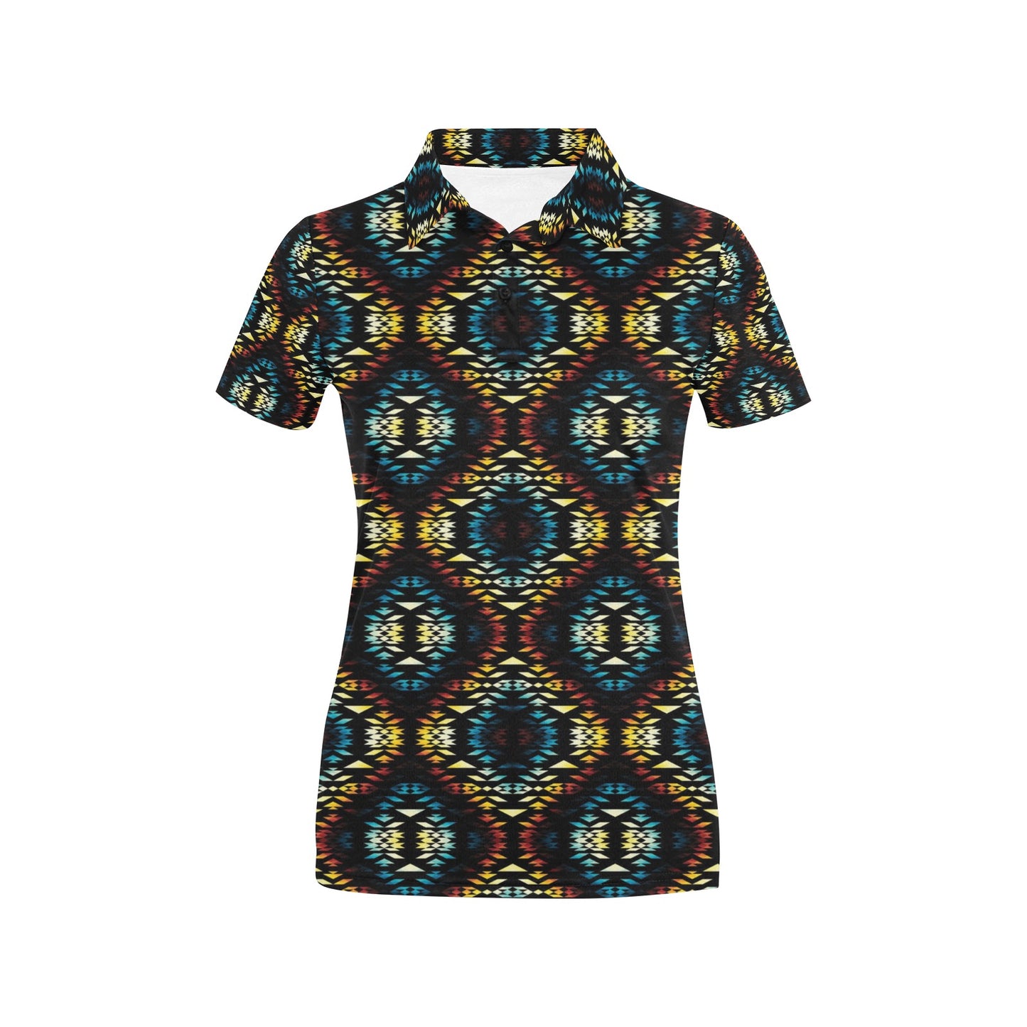 Tribal Pattern Print Design LKS309 Women's Polo Shirt