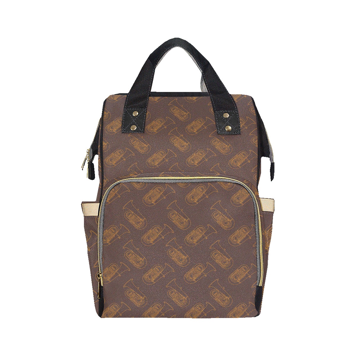 Tuba Pattern Print Design 02 Diaper Bag Backpack