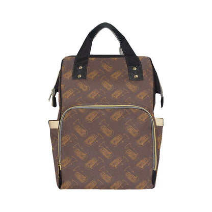 Tuba Pattern Print Design 02 Diaper Bag Backpack
