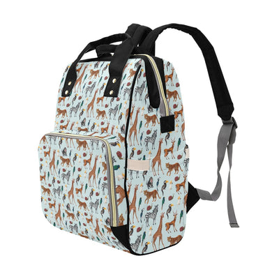 Safari Animal Print Design LKS306 Diaper Bag Backpack