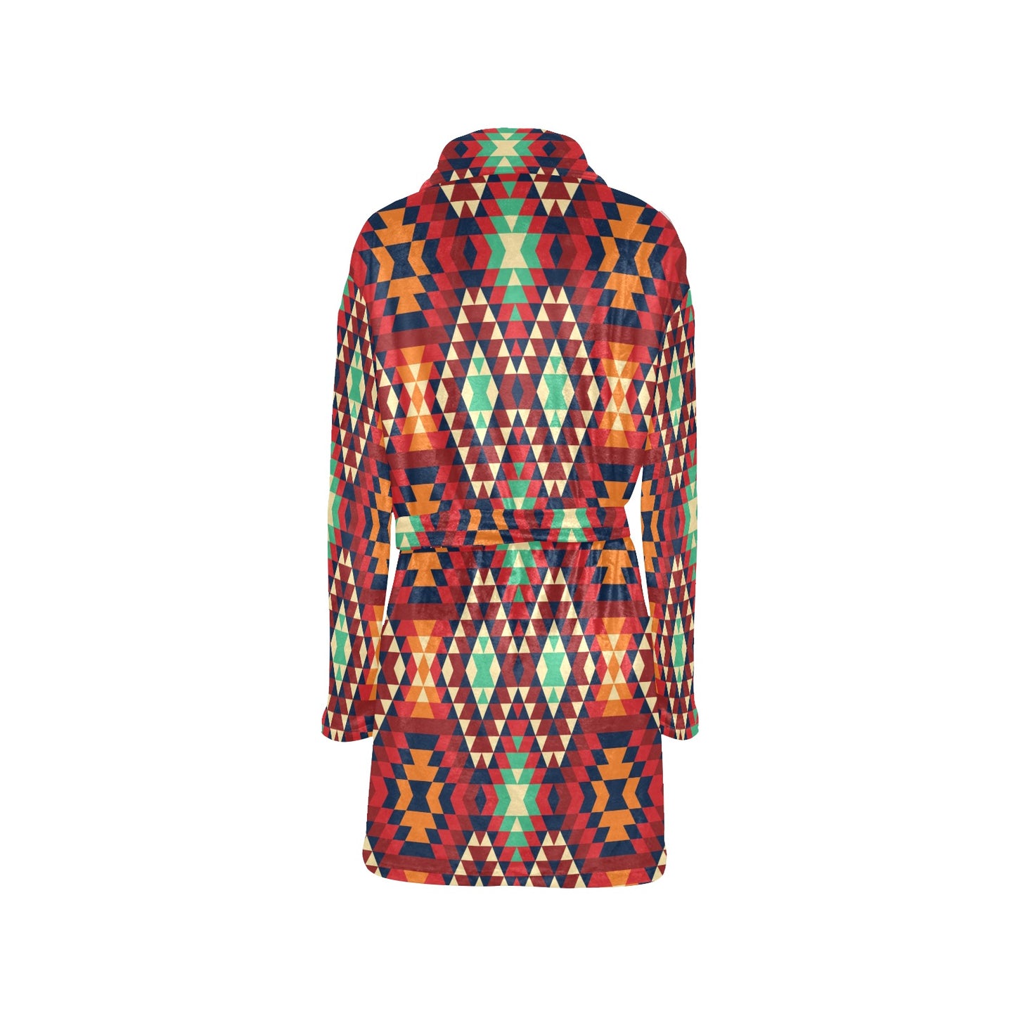 Native Pattern Print Design A07 Women's Fleece Robe