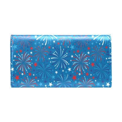 Firework Celebration Print Design LKS304 Women's Trifold Wallet