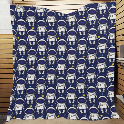 Astronaut Pattern Print Design 01 Premium Quilt