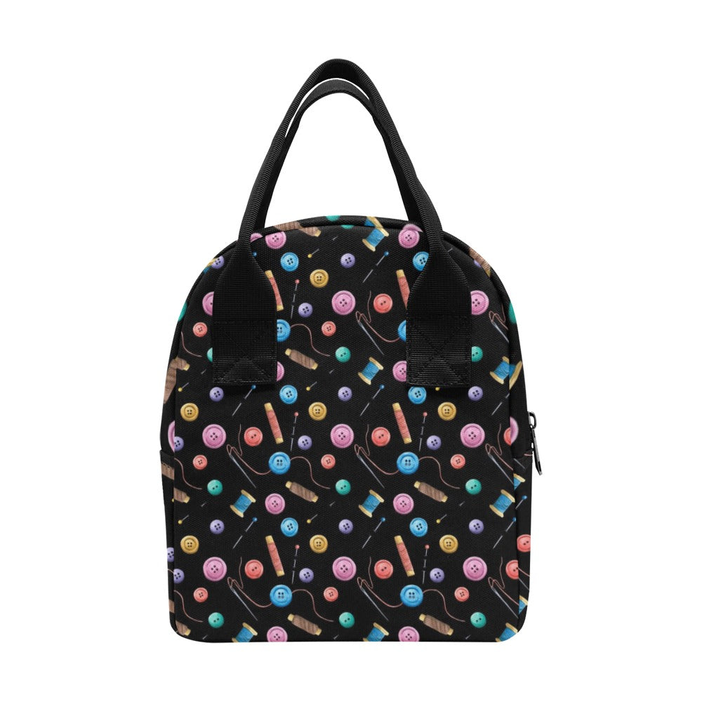 Sewing Print Design LKS309 Insulated Lunch Bag