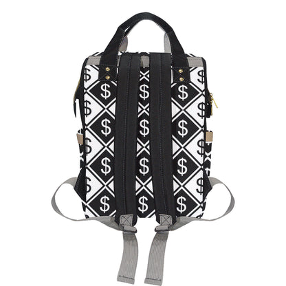 Money Pattern Print Design 04 Diaper Bag Backpack
