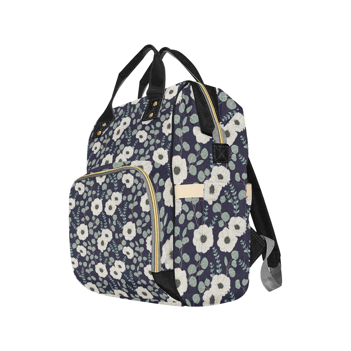 Anemone Pattern Print Design AM01 Diaper Bag Backpack