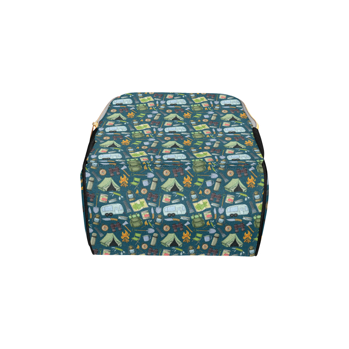 Camping Pattern Print Design 02 Diaper Bag Backpack