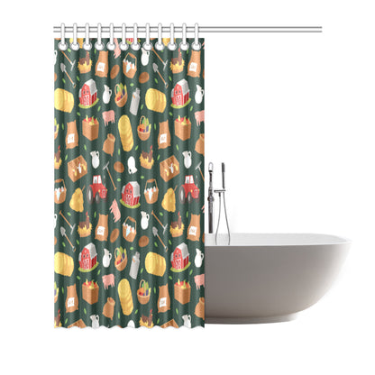 Agricultural Farm Print Design 02 Shower Curtain