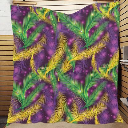 Mardi Gras Pattern Print Design 09 Premium Quilt