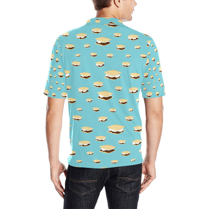 S_Mores Print Design LKS302 Men Polo Shirt