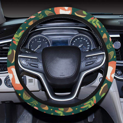 Squirrel Print Design LKS302 Steering Wheel Cover with Elastic Edge
