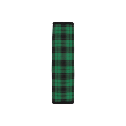 Tartan Green Print Design LKS302 Car Seat Belt Cover