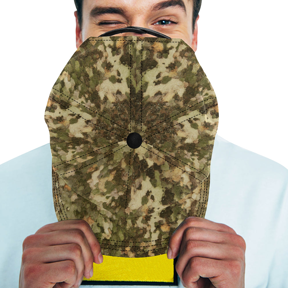 Camo Realistic Tree Texture Print Snapback Cap