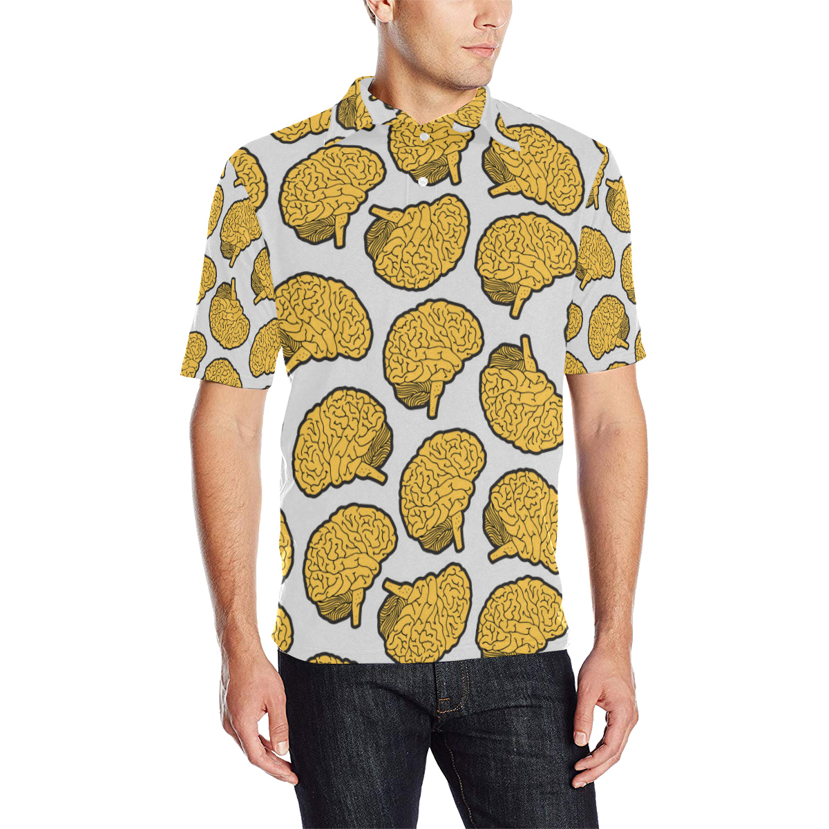 Psychology Pattern Print Design A01 Men Polo Shirt