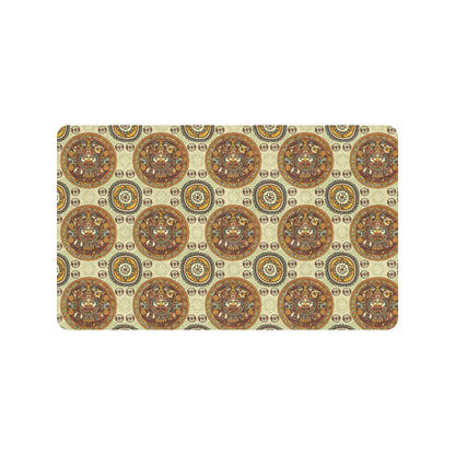 Calendar Aztec Themed Print Pattern Rubber Doormat