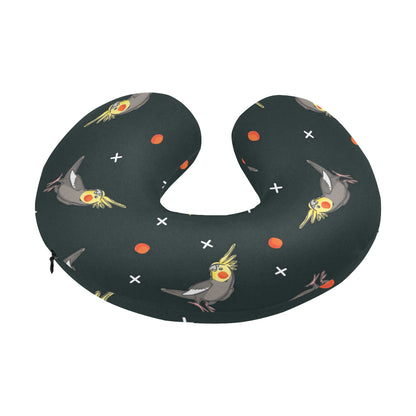 Cockatiel Pattern Print Design 02 U-Shaped Travel Neck Pillow